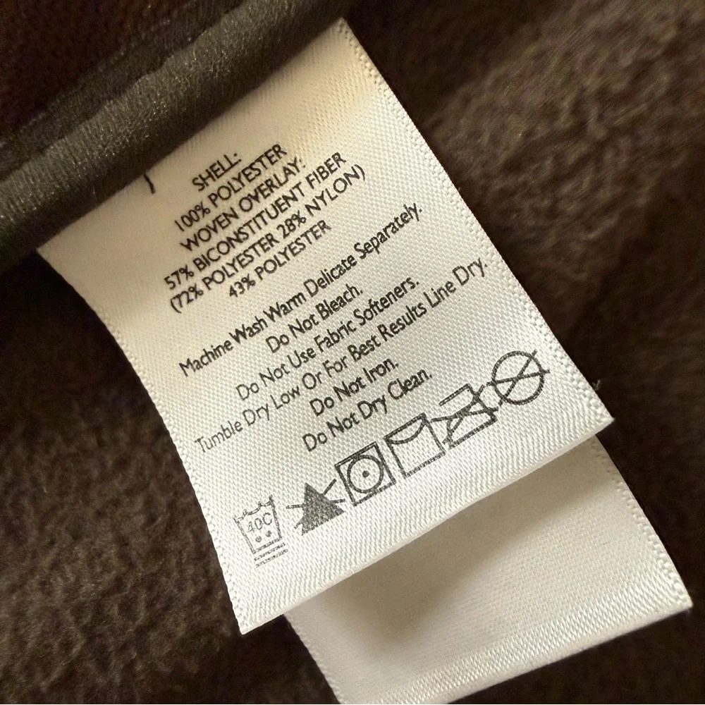 Eddie Bauer Sport Shop Fleece Jacket Mens Taupe Brown Full Zip Hunting SZ 2XL